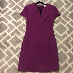 DIANE VON FURSTENBERG purple work dress.